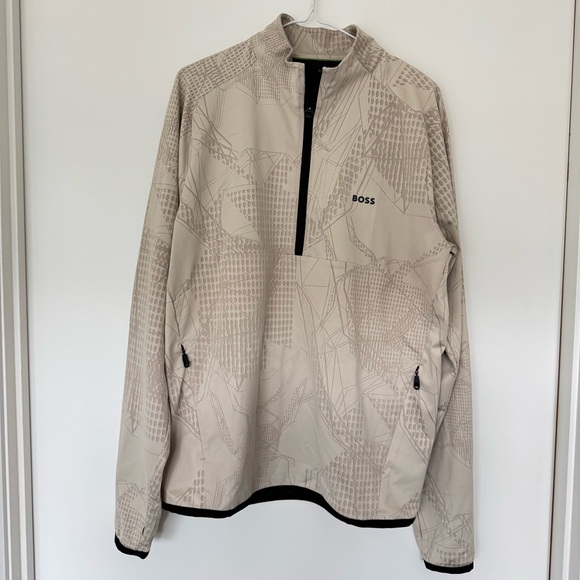 (NWT) BOSS Men's Patterned Beige Sweatshirt - Picture 4 of 12